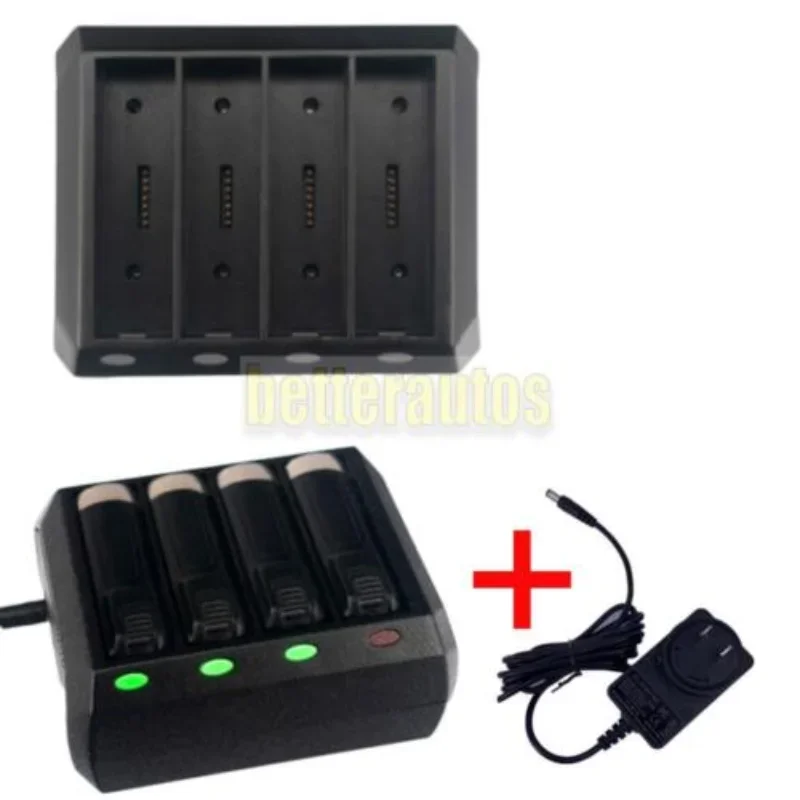 New 4 Slot Battery Cradle for Zebra WT6000 RS6000 with Adapter