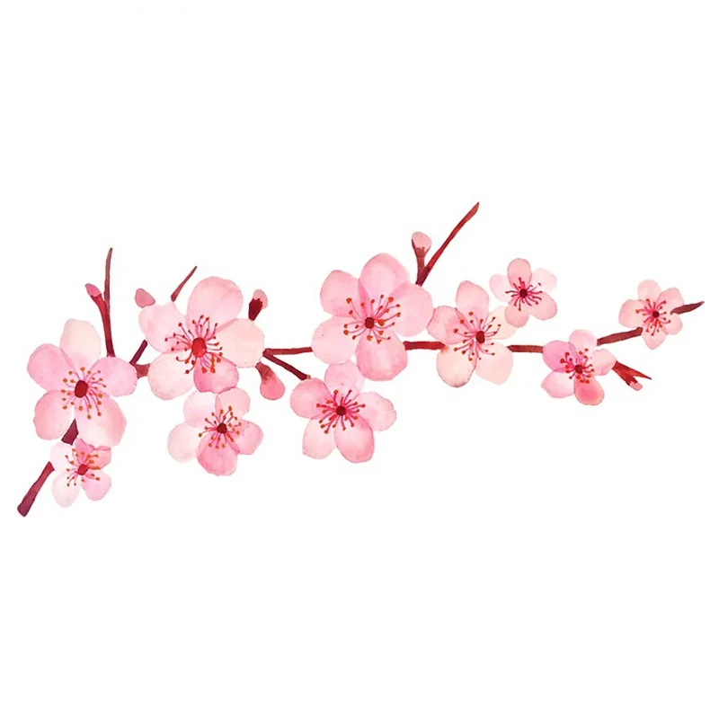 

For Cherry Blossom Car Stickers Motorcycle Helmet Camper Graffiti Creative Scratch-proof Window Decal K8