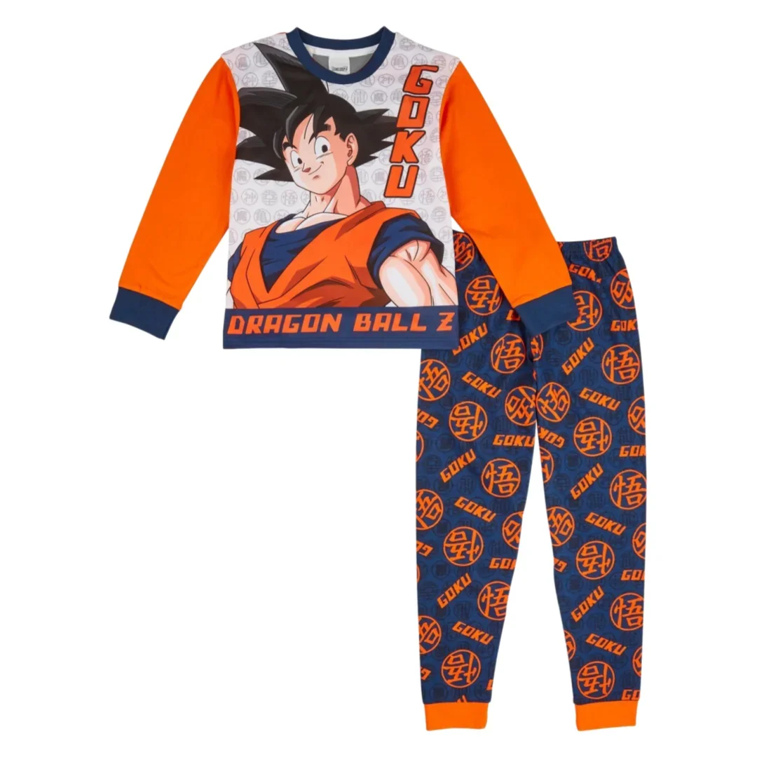 Dragon Ball Z Goku Kids Pajama Set 2026 Summer Quick Dry Long Sleeve T-Shirt & Pants Breathable Comfortable Loungewear for Boys