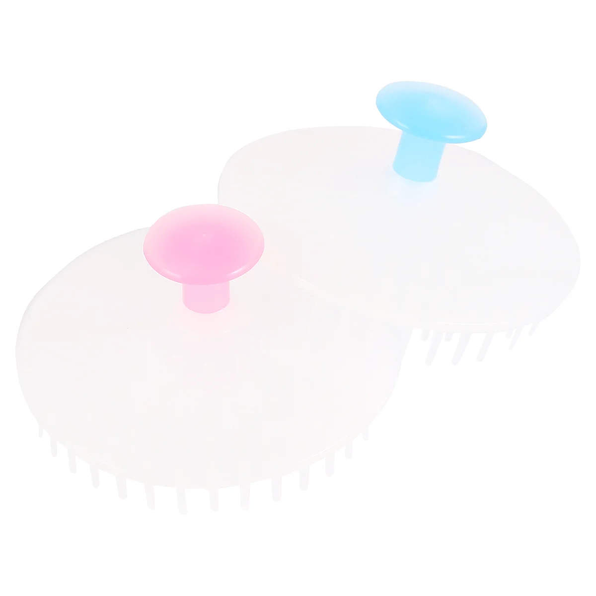 2 Pcs Shampoo Brush Hair Comfortable Head Scalp Shower Tool Travel Bathing Cleaning Water-resistant Polyethylene Body