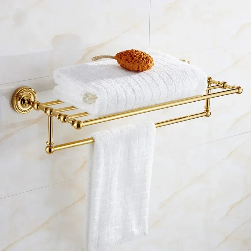 Bathroom Accessories Golden Toilet Paper Holder Towel Rack Tissue Holder bathroom fixtures Bath Hardware Set