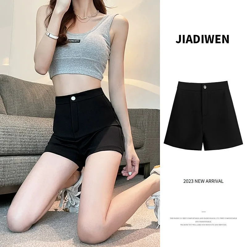 

Women's Summer Shorts with Missing Bottoms2024New Style Jazz Hot Girl Tight Black Leggings for Outer Wear Women's Group Hot Pant