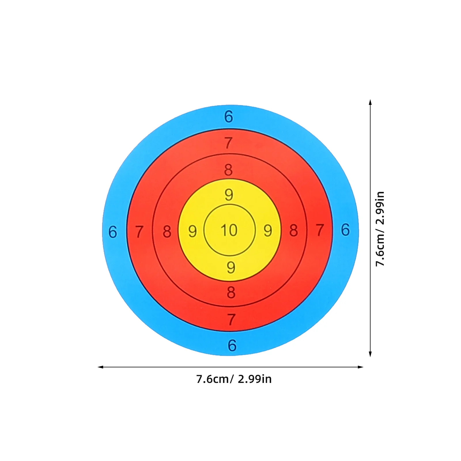 1 لفة فلورسنت 76 مللي متر ملصقات هدف الرماية اللاصقة توهج دائري في أهداف ورقية داكنة للتدريب على نطاق الرماية #3