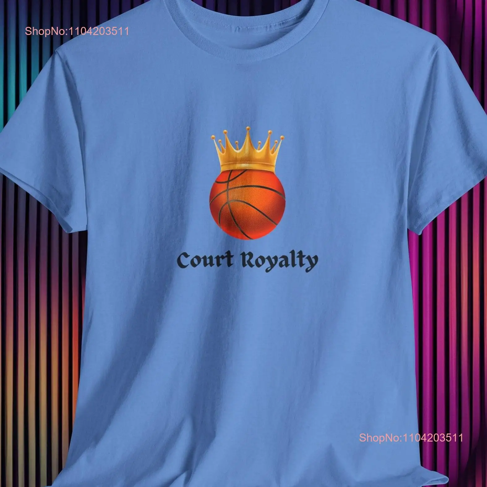 כדורסל כתר t חולצה חצר המלוכה עיצוב כיף עבור שחקנים אוהד ספורט הלבשה אישית חישוקים ייחודיים ארוכים או קצרים