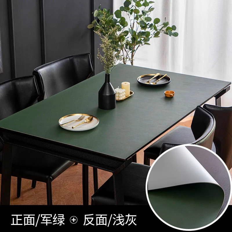 

1.5mm Thick Pu Leather Table Cloth Double Side Use Water Proof Picnic Mat Rectangular Table Covers Tablecloth PVC Placemat