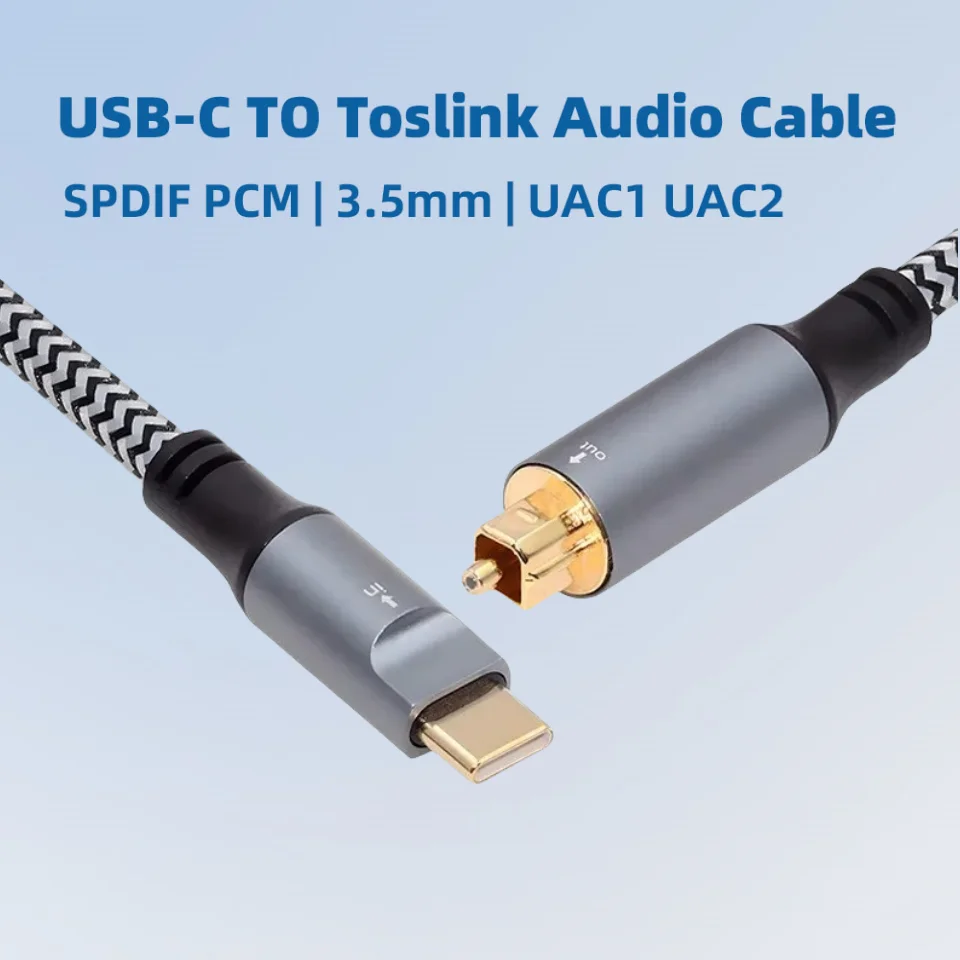 

Кабель-переходник USB-A USB-C «папа» — «мама» TOSLINK USB 2.0 SPDIF PCM Стерео поддерживает аудио USB-C