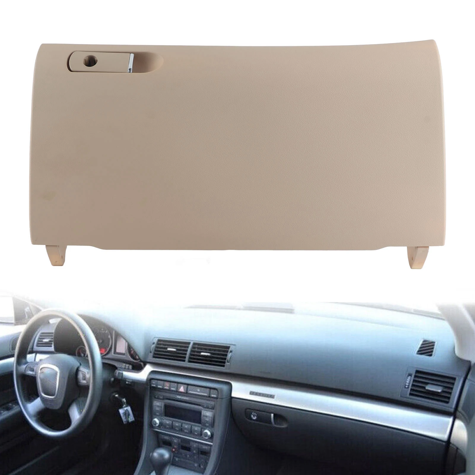 

Glove Box Door Lid Glove Box Lid Glove Box Lid with Buckle Scratch Resistant Easy to Clean ABS 8E1857124A for B7 2001 to 2008