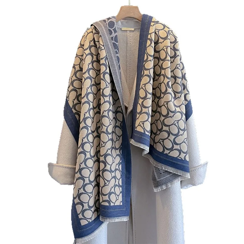 وشاح كبير الحجم 2025 للنساء لخريف وشتاء ناعم من القطيفة بتصميم أنيق وبسيط وخفيف الوزن ودافئ شحن مجاني ​