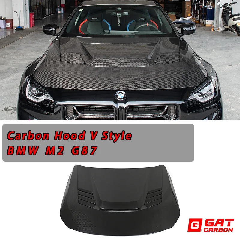 

Для BMW M2 G87: Комплект обвеса V-стиль с капотом из сухого карбона (препрег)