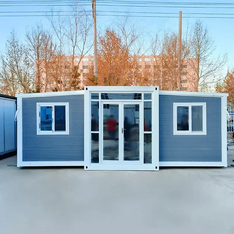 Factory Price Expandable Container House Steel Glass Door Folding Granny Flat Home 20ft Homes Tiny House Prefab To Live In