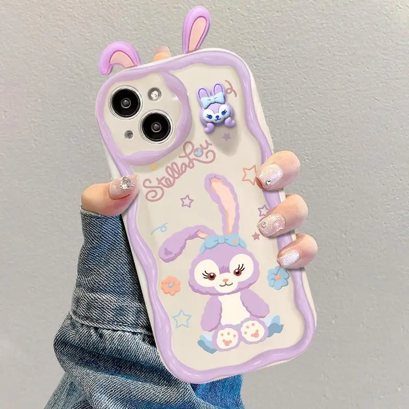 Disney StellaLou LinaBell 3D Ear Wave Case for Honor 90 Lite Huawei P30 Pro Mate 40 Nova 5t 7 9 SE Cover Funda Transparent