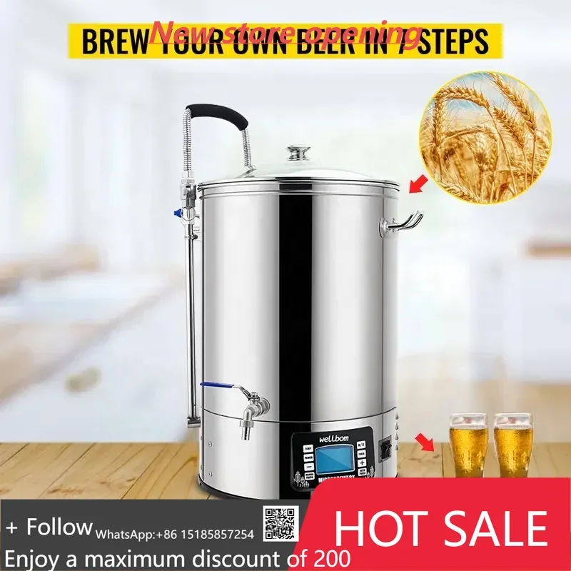 

Домашнее пивоварение из нержавеющей стали Mash Tun 40 л/60 л Автоматическая универсальная микропивоваренная система Guten