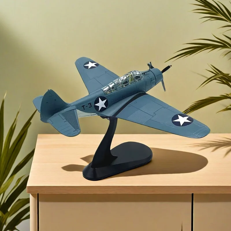 Diecast 1:72 Scale American TBD Torpedo Bombers Original Finished Alloy Airplane Model Simulation Static Collectible Toy Gift