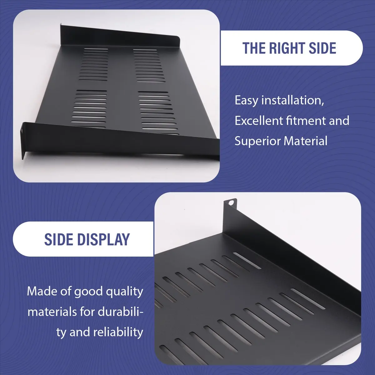 Goodprice 1U Server Rack Mount Shelf Vented Cantilever Tray for 19Inch Network Equipment Rack & Cabinet