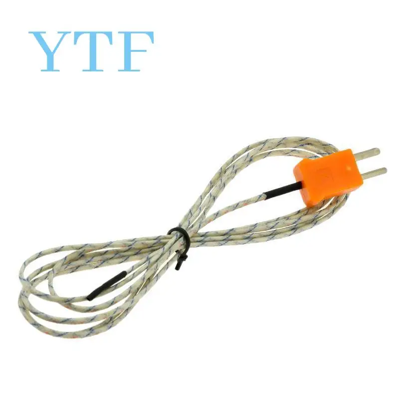 1PCS 1M 2M Length Wire K-type Thermometer Line Test -20~500C TP-01 Thermo Sensor Probe Tester For TM-902C