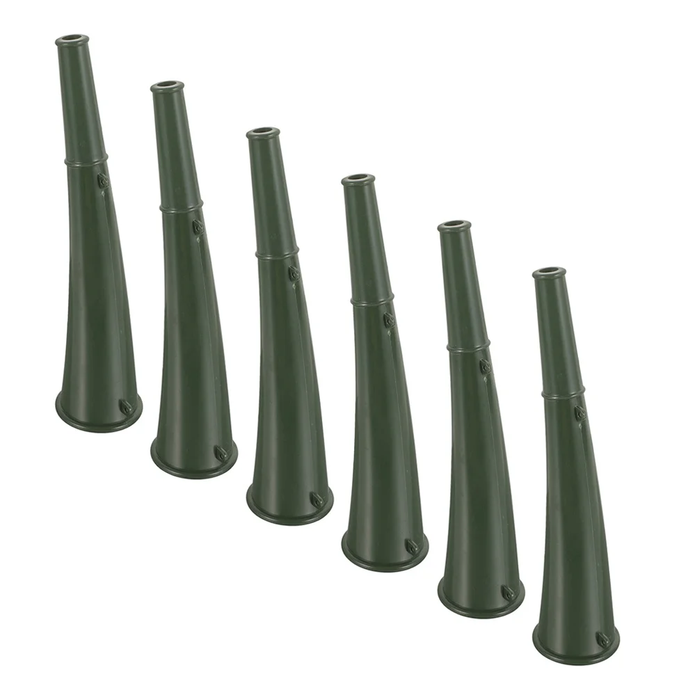 6 قطعة القرن إشارة في الهواء الطلق الأخضر المحمولة التدريب البوق التخييم الأحداث الرياضية الطوارئ بصوت عال البلاستيك القرن صانع الضوضاء