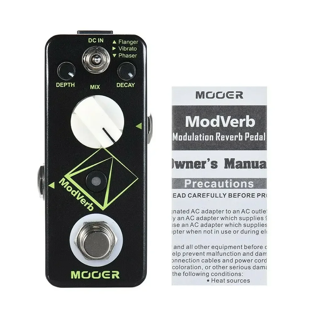 

MOOER Modverb Guitar Effects Pedal Reverb Flanger Vibrato Phaser Modulation Electric Bass Pedal Guitar Parts Accessories