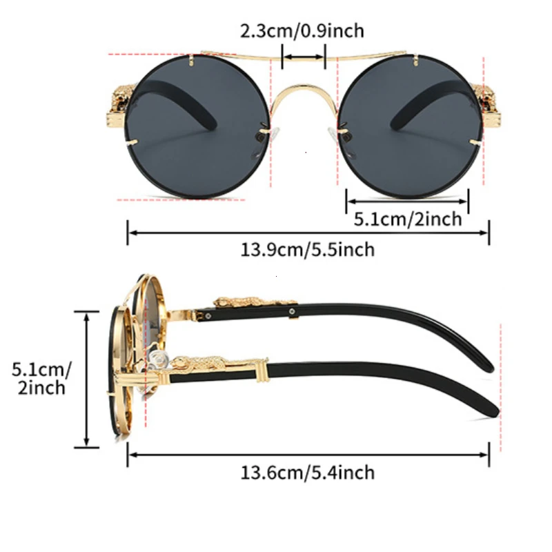Popular Round Sunglasses Men Fashion Double Bridge Multicolor Shades Women Retro Trendy Brand Luxury Design Sun Glasses view 6