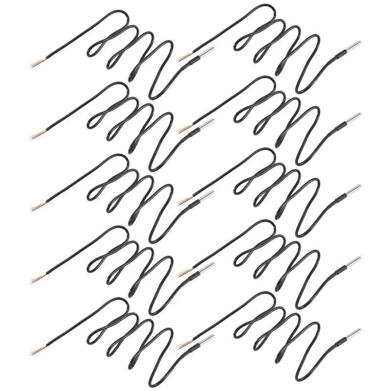 

Inventory-Waterproof DS18B20 Temperature Sensor, Digital Temperature Thermal Cable Temperature (-55℃- +125℃)