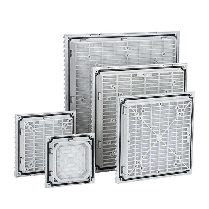 

Ventilation filter group Cooling fan Protective screen cover Axial fan Cabinet Distribution box Shutters