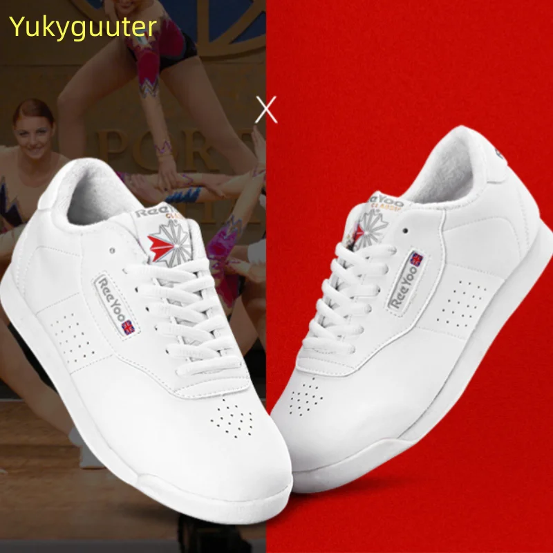 Women Sneakers Competitive Aerobics Shoes Soft Bottom Fitness Sports Children Shoes Jazz Modern Square Dance Shoes Size 30-44