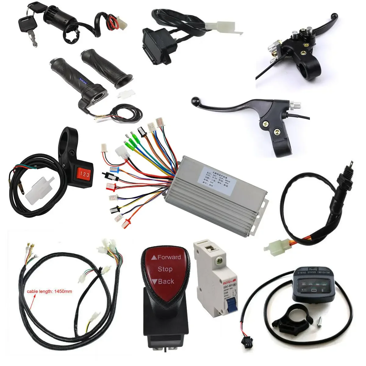 48v 1800w Brushless Electric Motor Kit Controller for Go kart ATV Quad