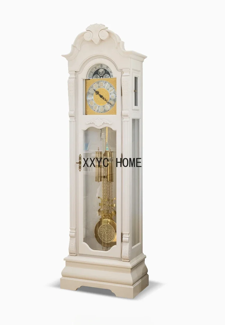 

Duitse Hermle...” Stijl De Grootvader Klok Woonkamer Retro Klok Verticale Witte Slingerklok Luxe