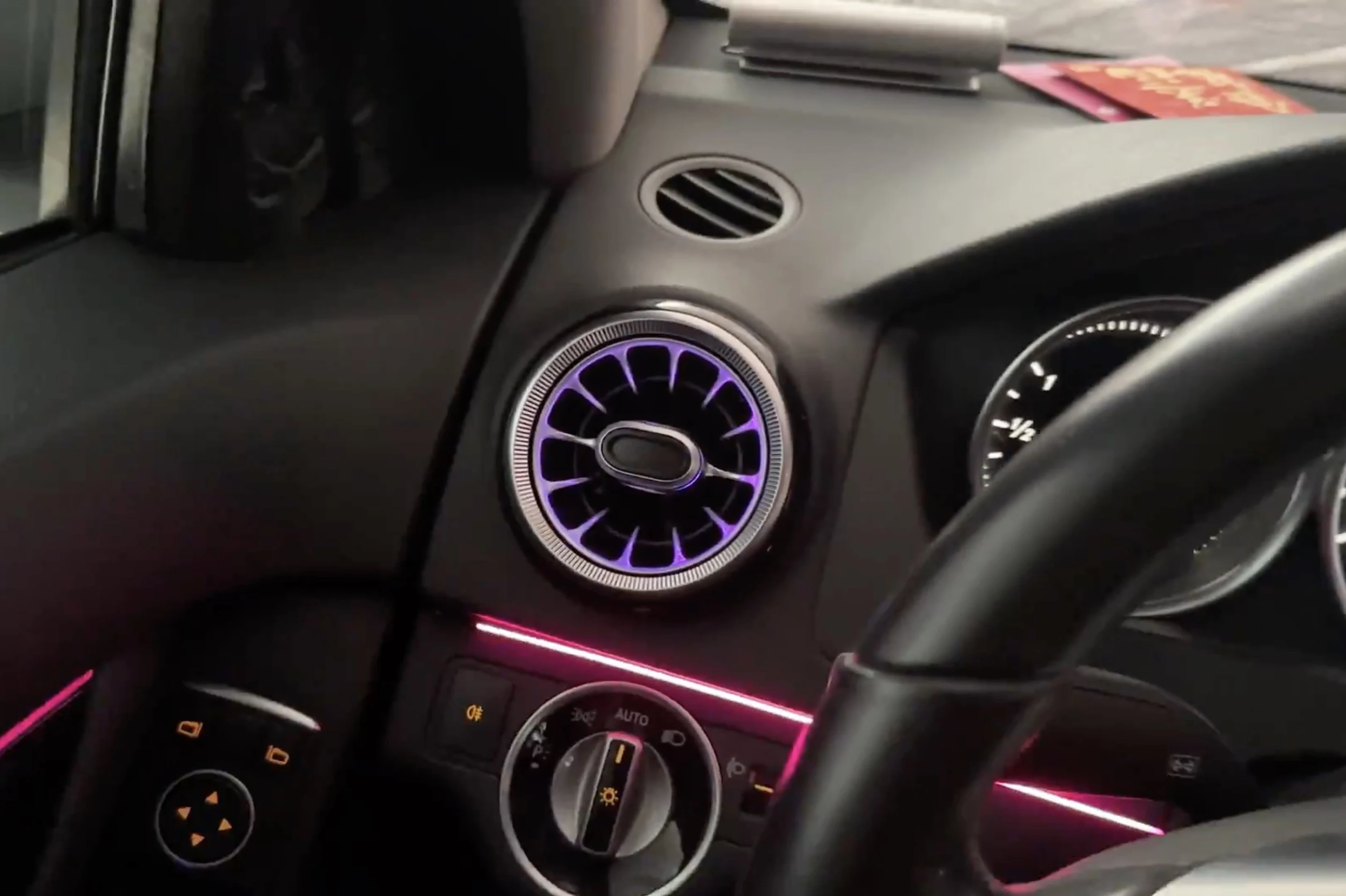 64 Colors Car Ambient Light for C-Class W204 2008-2014 LHD/RHD Air Vent Auto Interior Galaxy Starry Led Light