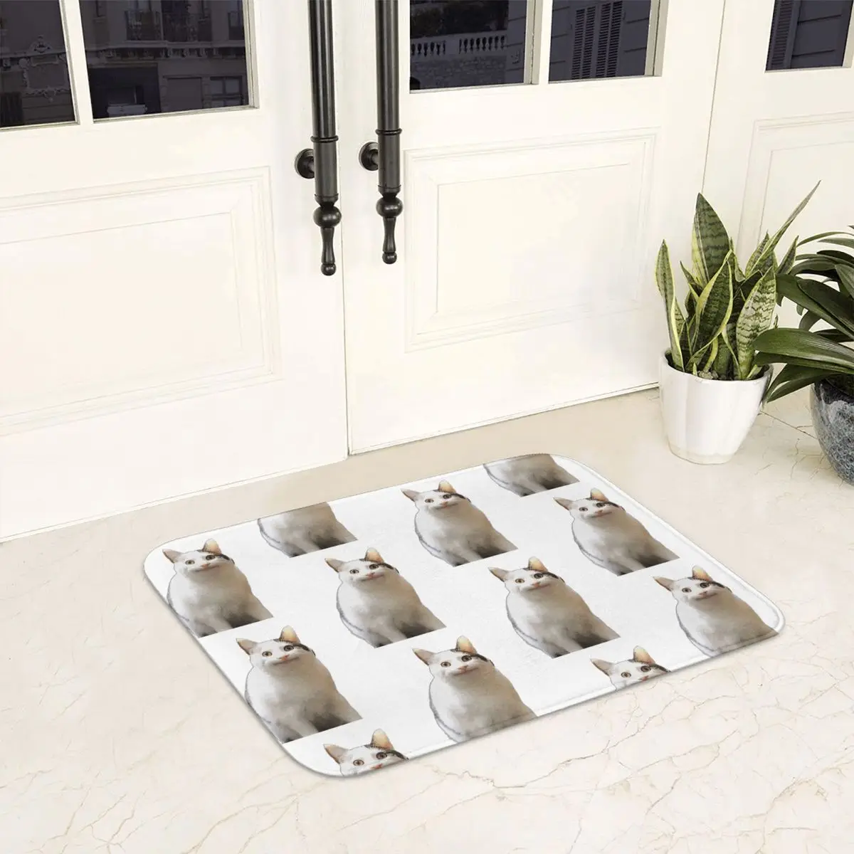Beluga Cat Safari Non-slip Doormat Floor Mat Absorbent Mat Carpet Rug for Kitchen Entrance Home Bedroom Footpad Mats