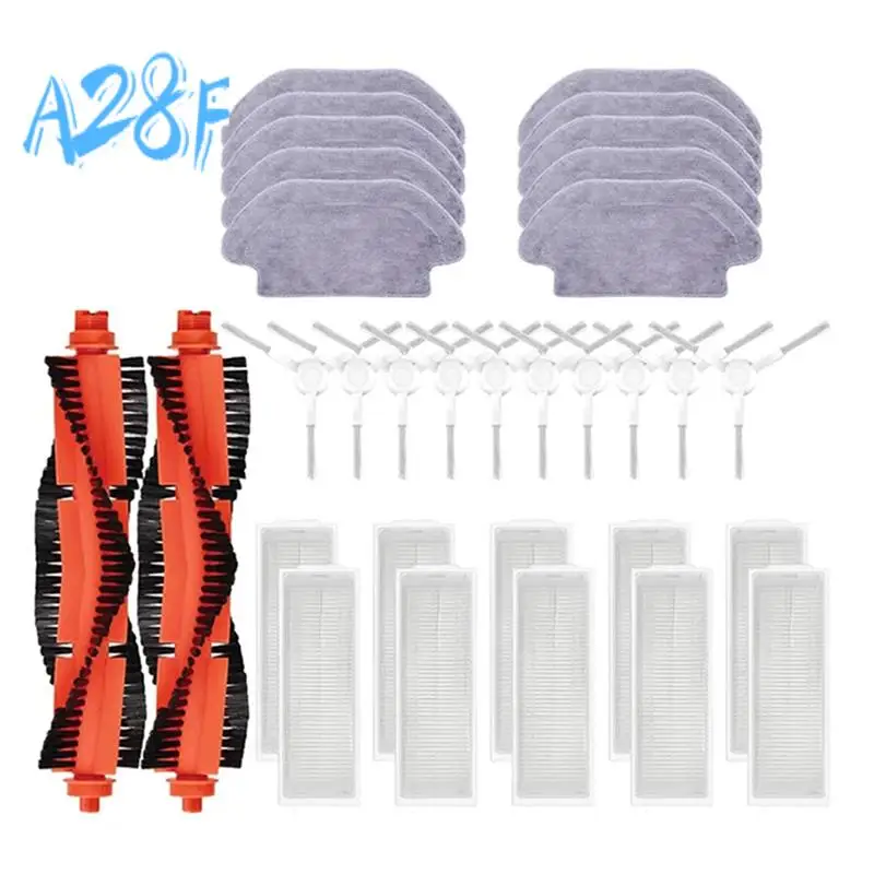 

A28F-For Xiaomi Robot Vacuum S10 S12 T12 B106GL/ Mop 2S XMSTJQR2S / 3C B106CN Parts Main Side Brush Hepa Filter Mop Cloth Parts