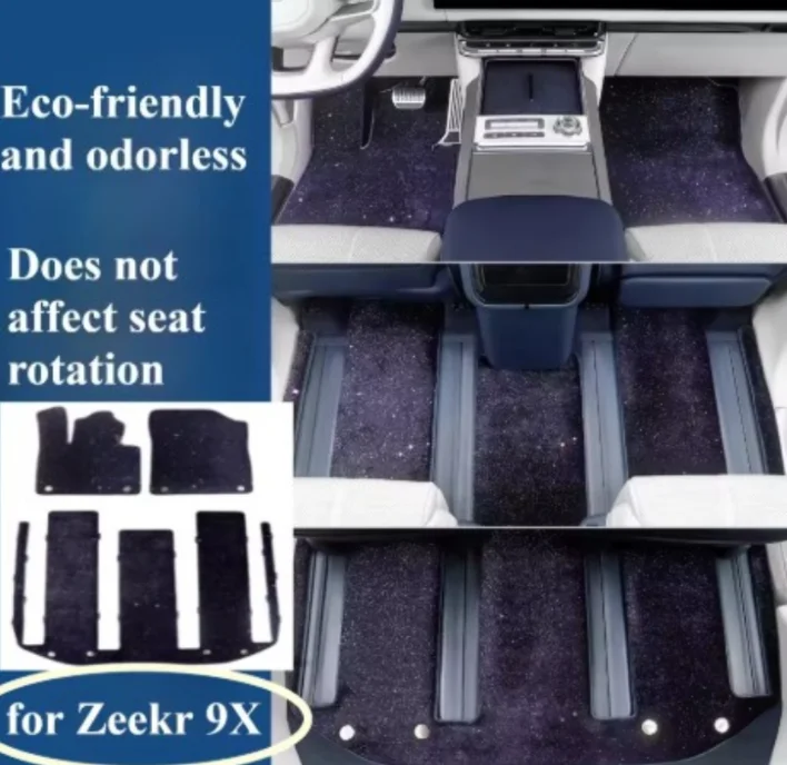 For Zeekr 9X Full car starry sky carpet floor mats -3-piece set anti slip wear-resistant durable interior accessories