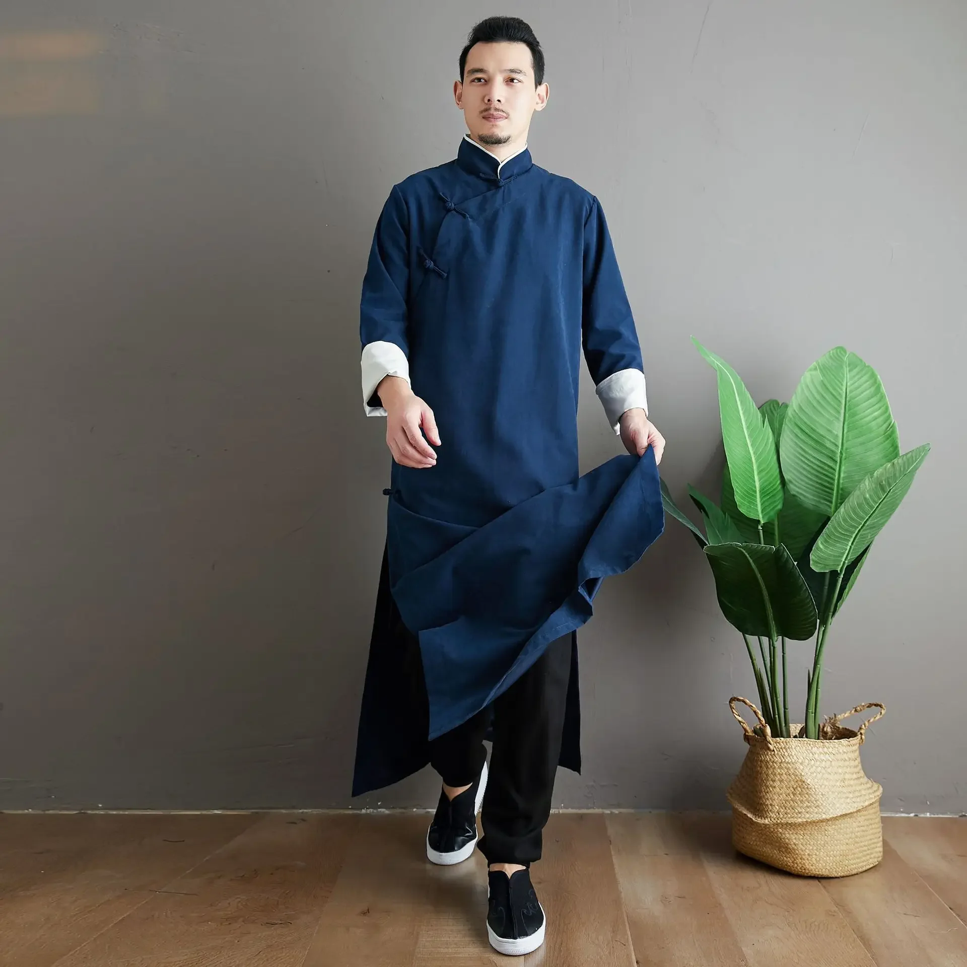 Cotton Wing Chun IP Man Robe Wudang Taoist Shaolin Buddhist Monk Kung Fu Suit Tai Chi Uniform Martial Arts Clothes