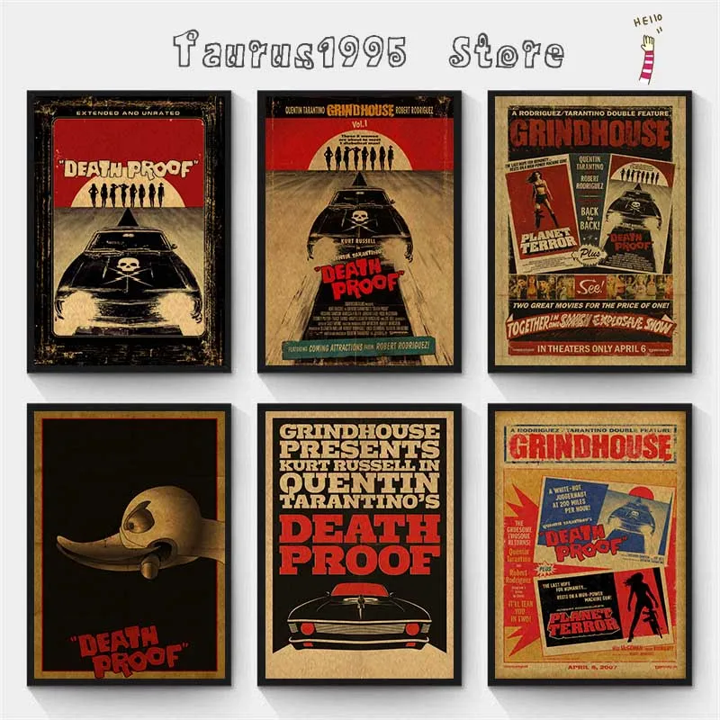 Death Proof Poster No Framed Poster Kraft Paper Vintage Poster Wall Art Painting Bedroom Study Stickers