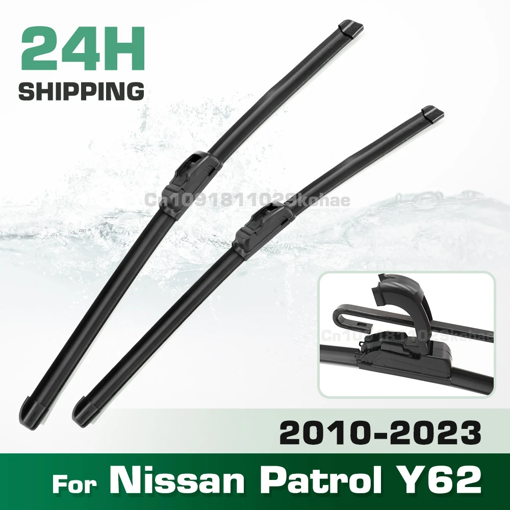 GREATROAD Wiper LHD & RHD ใบปัดน้ําฝนด้านหน้าสําหรับ Nissan Patrol Y62 2010 - 2023 กระจกกระจกหน้าต่างแปรง 24 "+ 19"