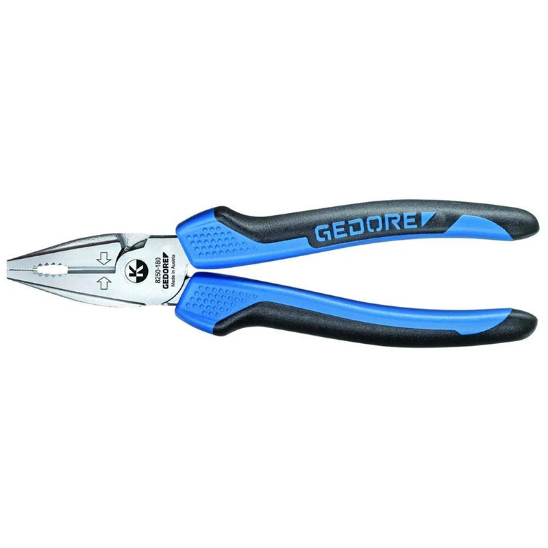 Gedore 8250-180 JC Labor-saving Wire Pliers Induction Hardened Precision Cutting Edge Hardness 62-64 HRC Convenient And Fast