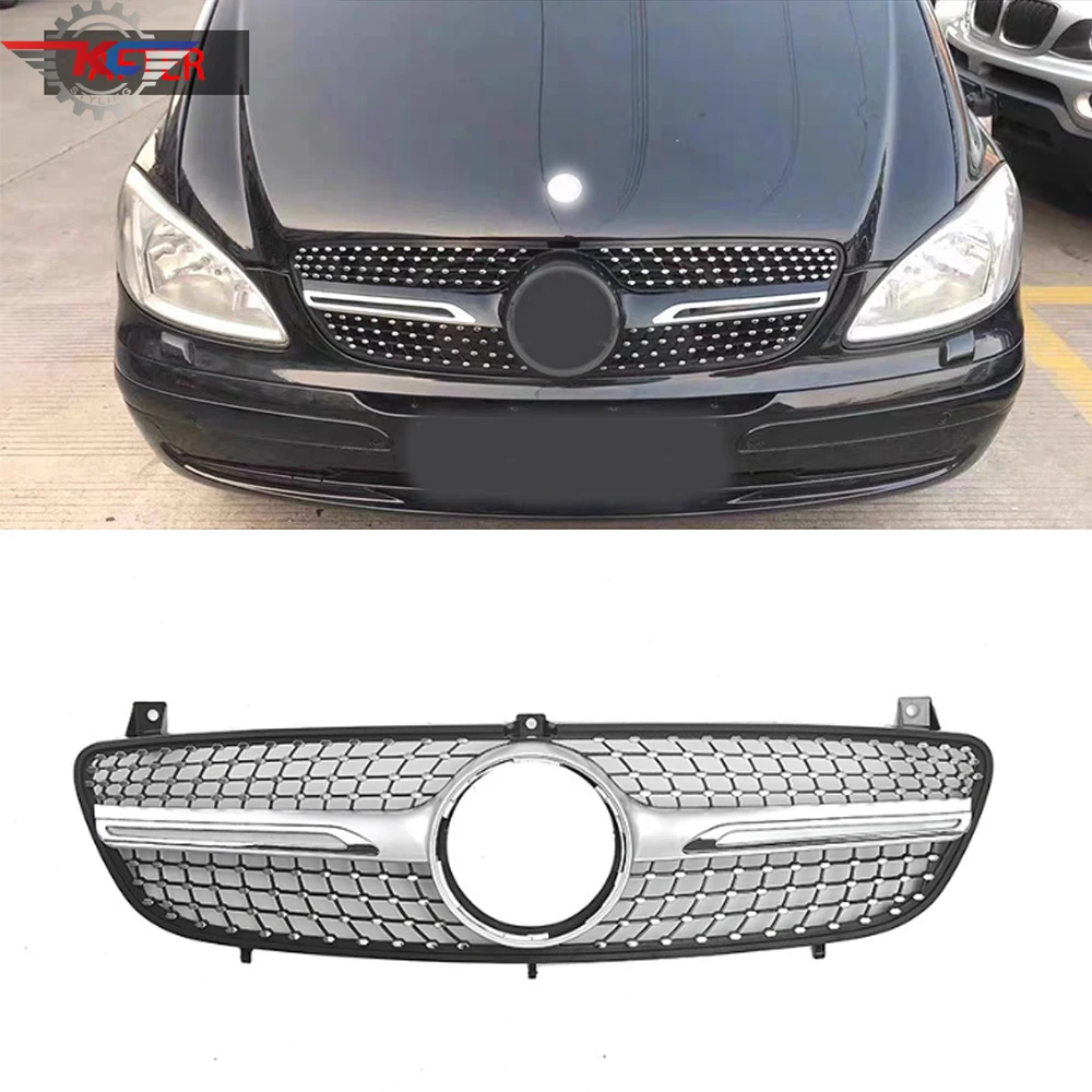 

W639 Grille For Mercedes Viano W639 2008-2010 Front Grills Diamond Star Bumper Lip Decorative Part