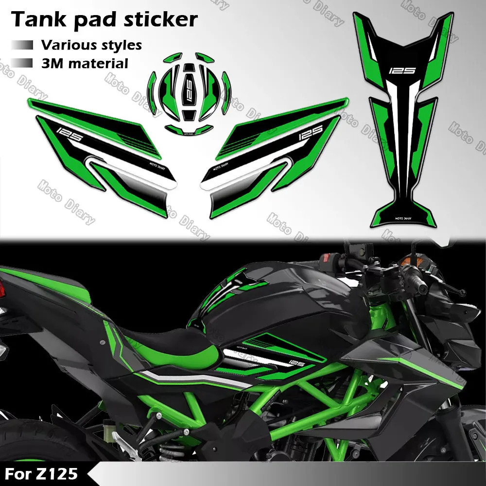 Z125 Fuel Tank Sticker Oil Gas Cap 3D Decal Cover Protector Waterproof For Z125 Z 125