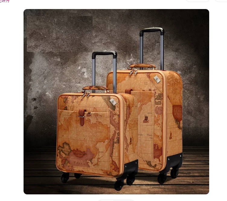 Travel Rolling luggage Suitcase PU Spinner suitcases Travel Luggage bags On Wheels Travel Wheeled Suitcase women trolley bags