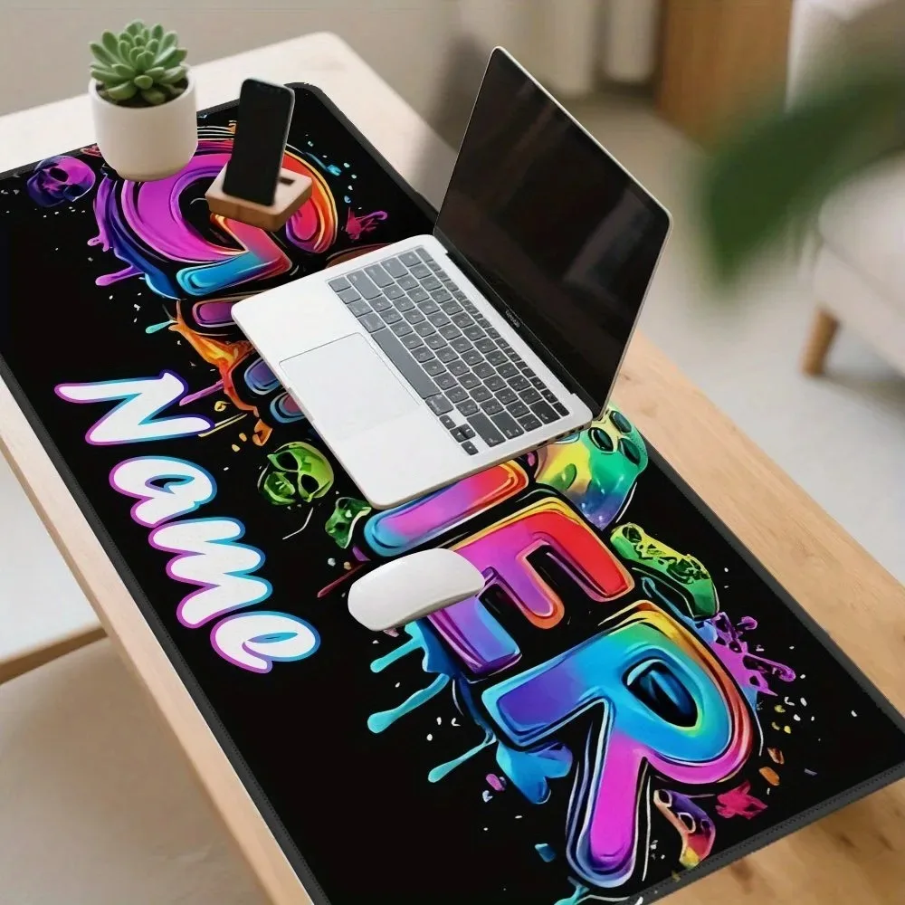 Christmas Thanksgiving Office Desk Mat, 2D Flat Custom Text Gaming Mouse Pad, Perfect Present for Gamers & Couples