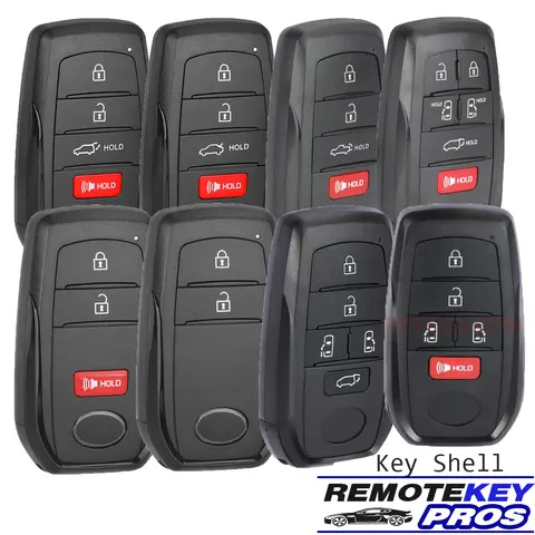 DIYKEY 2/3/4/5/6 Toyota Sienna Venza Tacoma Tundra 용 스마트 원격 키 쉘 케이스 Fob 2021 2022 2023 2024