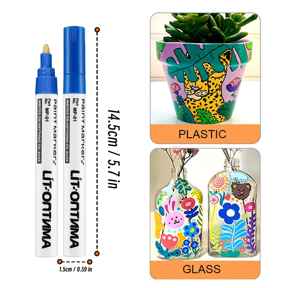 8 Colors Car Scratch Repair Paint Pen Quick Dry Touch Up Paint Repair Pen Waterproof Wheel Tyre Marker Auto Paint Marker Pens