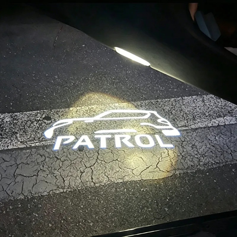2 Stück LED-Autotür-Willkommenslichter Projektor-Geisterschattenlampen Zubehör für Patrol Y62 2013-2021 2014 2015 2016 2017 2018 2019 – Detail 1