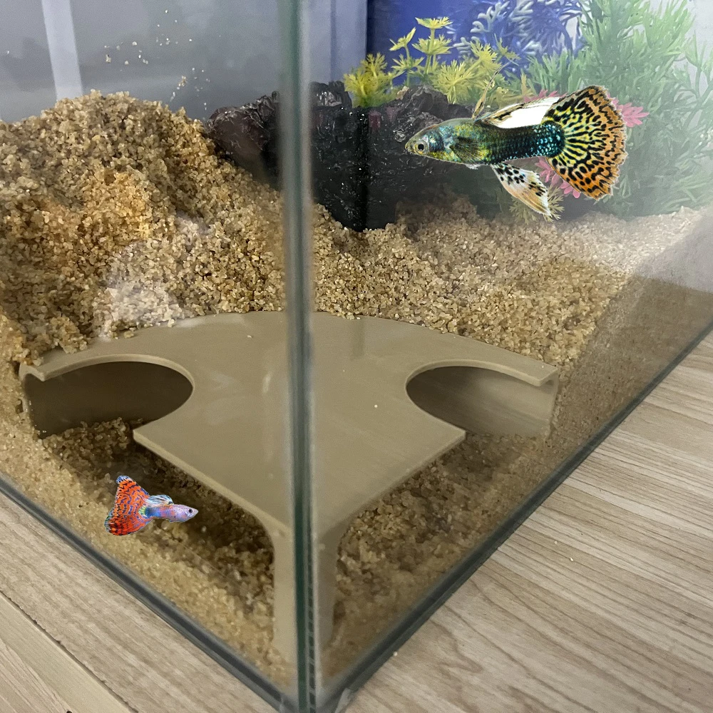Underground corner tunnel for aquarium cave/ fish tank For Aquatic Pets To Breed Play AndRest Fish Tank Ornaments