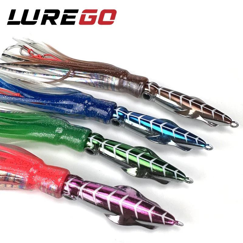 60g, 100g, 150g, 200g Skirted Octopus Lure – Slow-Pitch-Jigging-Trolling-Köder für Salzwasser-Tiefseefischen – Detail 1