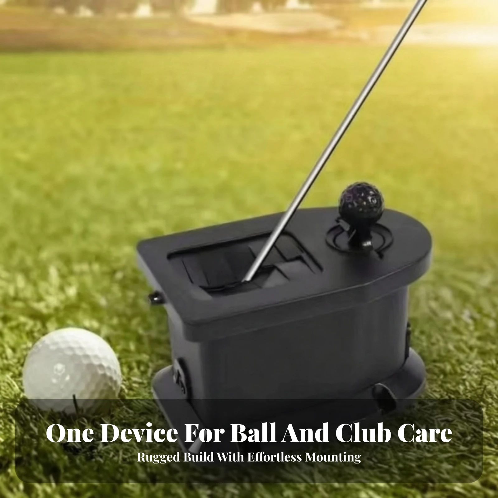 Golf Cart Ball Washer and Club Head Cleaner Kit Universal Golf Ball and Club Washer Compact Sturdy for Golfers