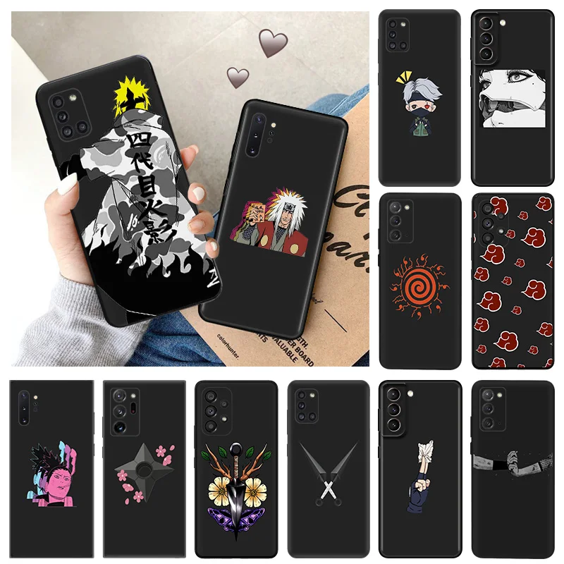 Phone Case for Samsung Note 10 Plus 9 8 A35 A55 S9 S8 A50 A70 A40 A41 A42 A06 A04 A05 Anime Narutos shuriken Matte Back Cover