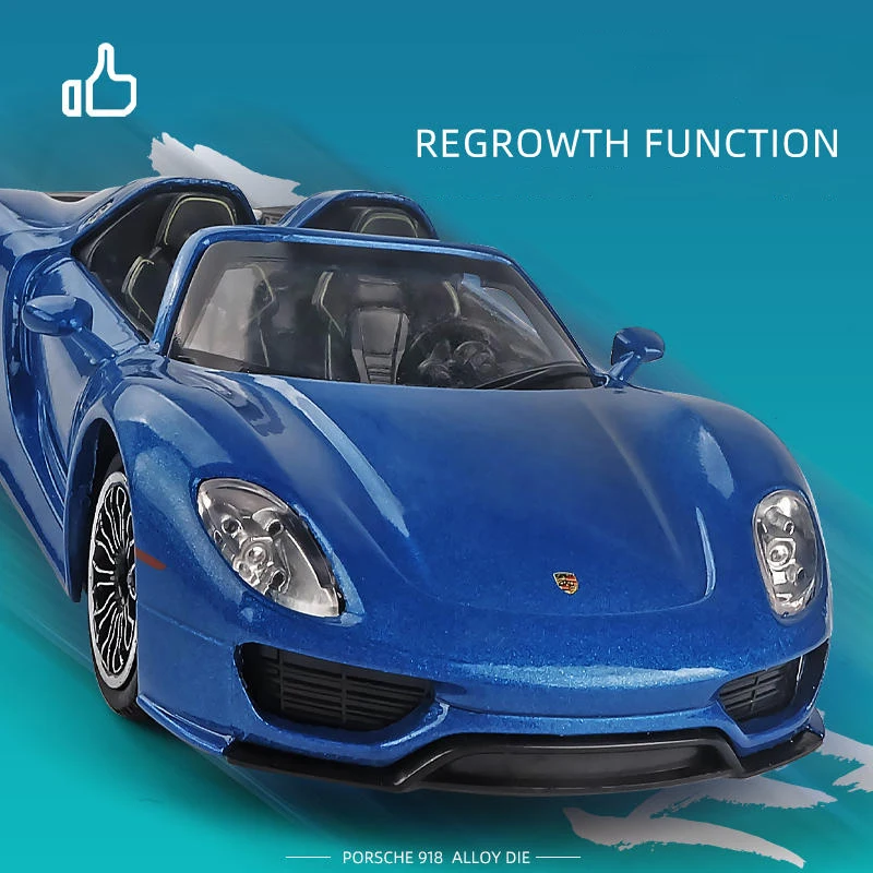 1:32 Porsche 918 Spyder Supercar Alloy Car Diecasts & Toy Vehicles Car Model Miniature Scale Model Car Toy Ornament For Children