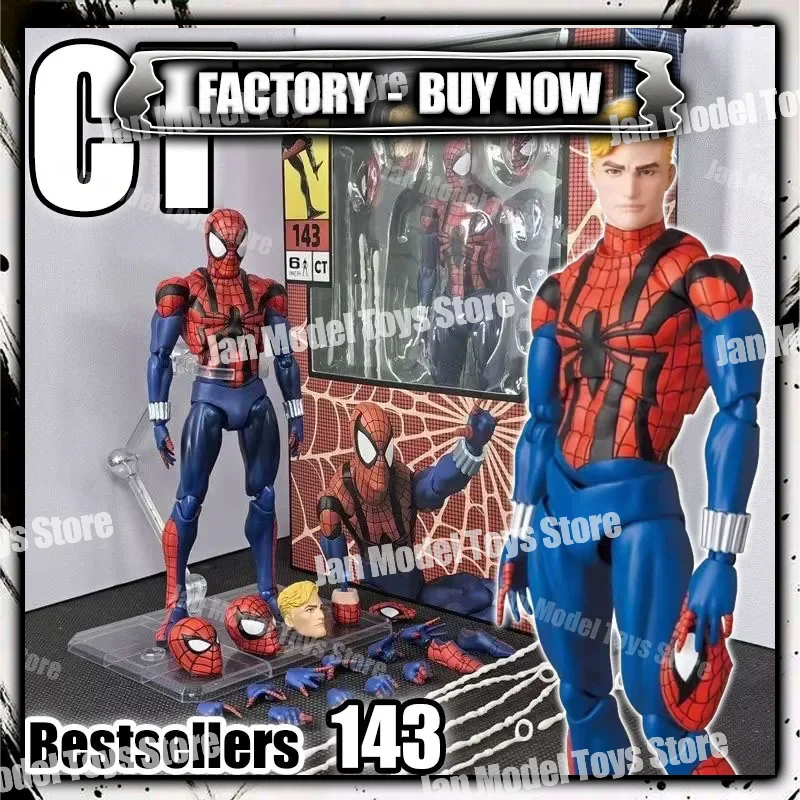 

В наличии Ct Toys Человек-паук Mafex 143, Алый паук-бен Reilly, Человек-паук, аниме, фигурка, подарки, модель, статуя, игрушки