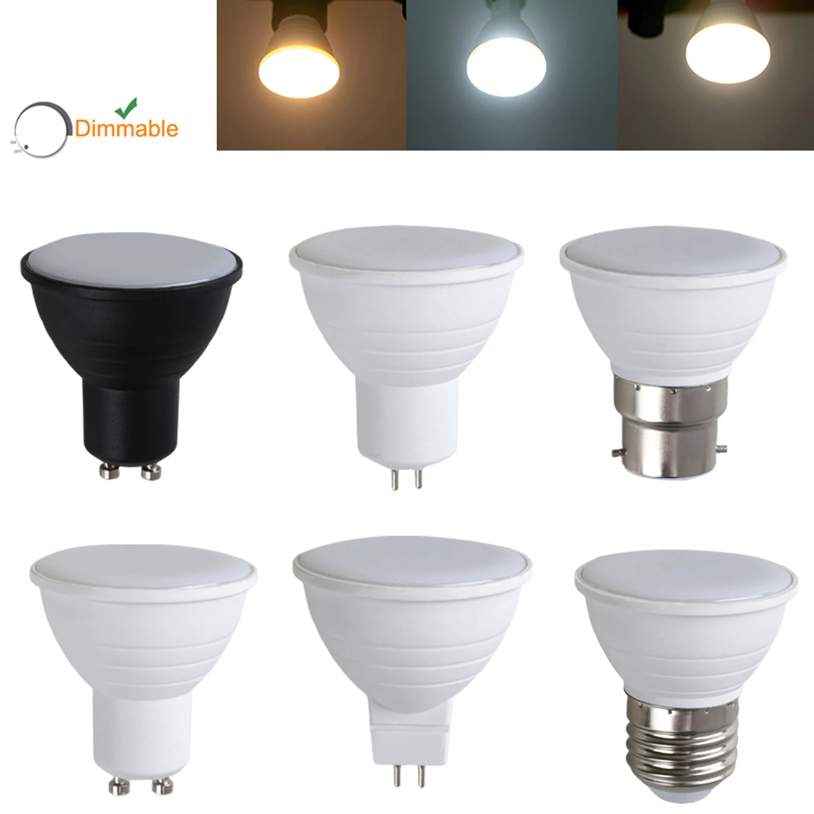 

LED Spot Light Dimmable GU10 E27 LED Bulb 7W LED Lamp 110V 220V Spotlight MR16 Lampada GU5.3 Corn Light Bulb gu 10 Ampoule Lamp