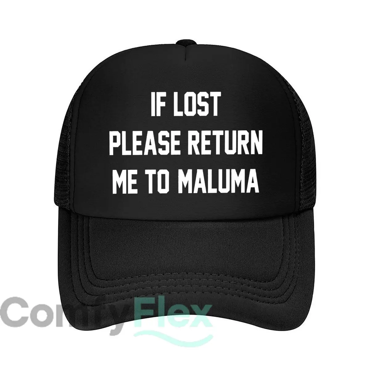 If Lost Please Return Me to Maluma Fashion Mesh Baseball Cap Breathable Casual  Hats Outdoor Snapback Cap